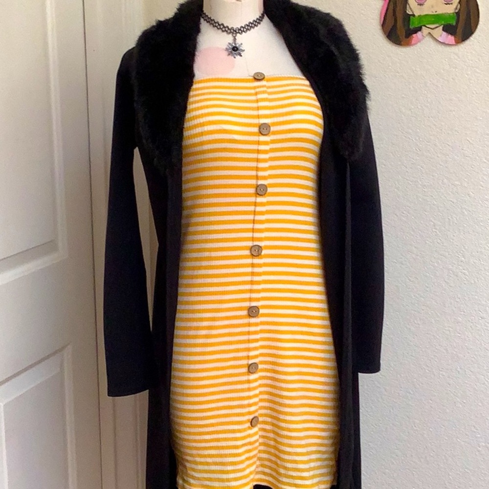 Yellow stripped dress